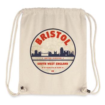 Bristol Skyline Vintage Badge - Stanley/Stella recycelter Gym Bag - Naturweiß - Vorne