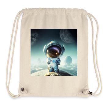 Le petit astronaute sur une planète - Sac à cordon recyclé Stanley/Stella - blanc naturel - Devant