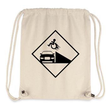 Rollstuhlfahrer springt über eine Rampe # - Stanley/Stella recycelter Gym Bag - Naturweiß - Vorne
