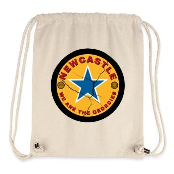 Blauer Stern Riss - Stanley/Stella recycelter Gym Bag - Naturweiß - Vorne