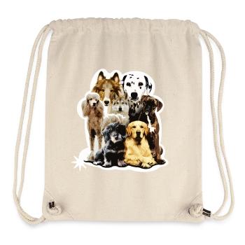look a Dog ! cool dog family dog dogs - Stanley/Stella Recycled Gym Bag - natural - Front