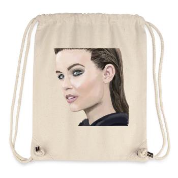 Portrait of a lovely woman - watercolor - Stanley/Stella Recycled Gym Bag - natural - Front