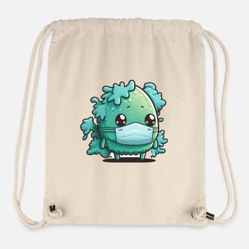 Bakterium mit Maske - Stanley/Stella recycelter Gym Bag - Naturweiß