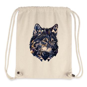 Stilisierter, geometrischer Wolf - Stanley/Stella recycelter Gym Bag - Naturweiß - Vorne