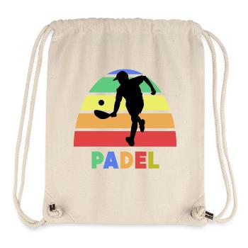 Padel Spruch Training Ball Racket Spieler Turnier - Stanley/Stella recycelter Gym Bag - Naturweiß - Vorne