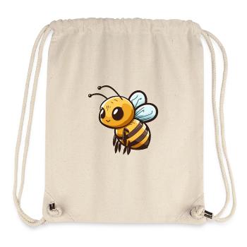 Abeille comique mignonne - Sac à cordon recyclé Stanley/Stella - blanc naturel - Devant