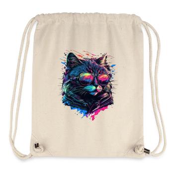 Coole Katze - Stanley/Stella recycelter Gym Bag - Naturweiß - Vorne