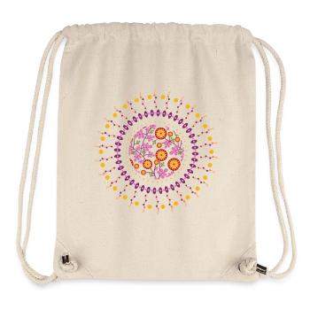 Sonnenmandala flower garden - Stanley/Stella recycelter Gym Bag - Naturweiß - Vorne