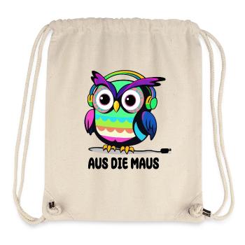 Lustige Eule Aus die Maus - Stanley/Stella recycelter Gym Bag - Naturweiß - Vorne