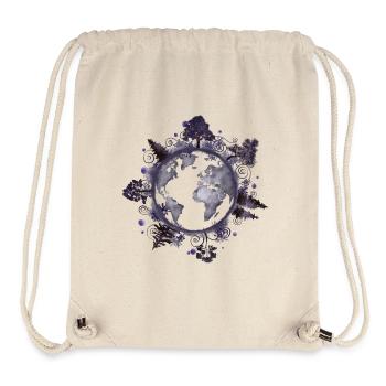 World Earth - mystischer Planet Klimaschutz - Stanley/Stella recycelter Gym Bag - Naturweiß - Vorne