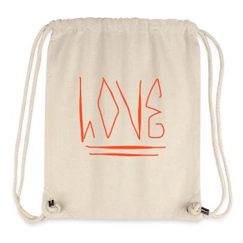 Love Liebe Amour - Stanley/Stella recycelter Gym Bag - Naturweiß - Vorne
