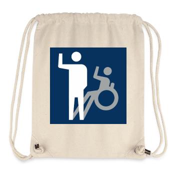 Nicht alle Behinderungen sind sichtbar * - Stanley/Stella recycelter Gym Bag - Naturweiß - Vorne