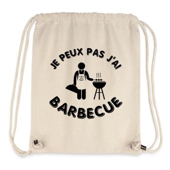Je peux pas j'ai barbecue - Le roi du barbecue - Sac à cordon recyclé Stanley/Stella - blanc naturel - Devant