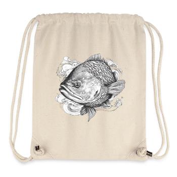 Koi Detail Drawing Engraving Style - Stanley/Stella Recycled Gym Bag - natural - Front