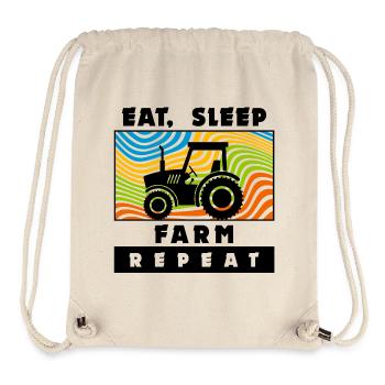 Tractor Farmer Farm Agricultural Machinery Statement - Stanley/Stella Recycled Gym Bag - natural - Front