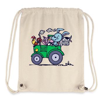 Farming Farm Tractor Commercial Vehicle Vehicle - Stanley/Stella Recycled Gym Bag - natural - Front