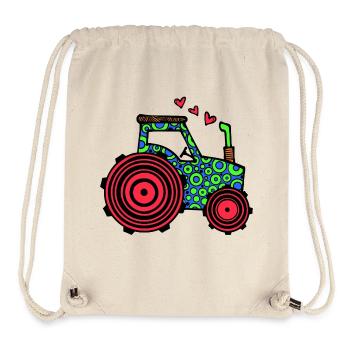Vehicle Heart Tractor Commercial Vehicle Motor Vehicle - Stanley/Stella Recycled Gym Bag - natural - Front