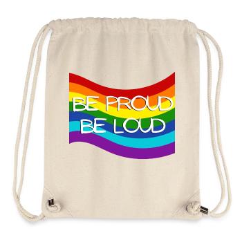 Be Proud Be Loud - Stanley/Stella Recycled Gym Bag - natural - Front