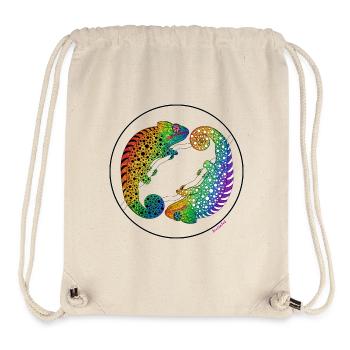 Caméléon de la fierté - Sac à cordon recyclé Stanley/Stella - blanc naturel - Devant