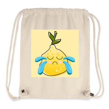 Traurige Zitrone COMIC WEINEN LIMONE SOMMER ESSEN - Stanley/Stella recycelter Gym Bag - Naturweiß - Vorne