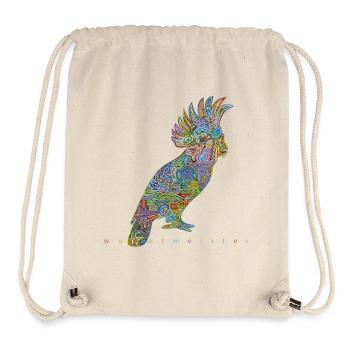 Oiseau de la forêt tropicale - Sac à cordon recyclé Stanley/Stella - blanc naturel - Devant