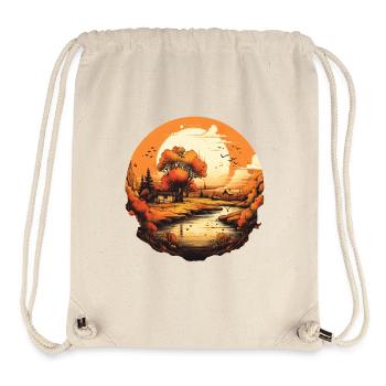 Herbstliche Landschaft - Stanley/Stella recycelter Gym Bag - Naturweiß - Vorne
