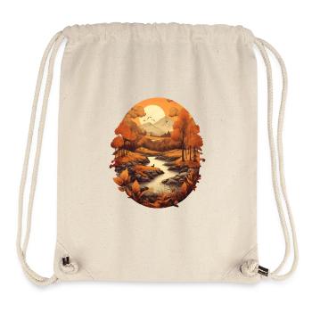 Herbstliche Landschaft - Stanley/Stella recycelter Gym Bag - Naturweiß - Vorne