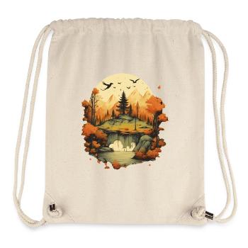 Herbstliche Landschaft - Stanley/Stella recycelter Gym Bag - Naturweiß - Vorne