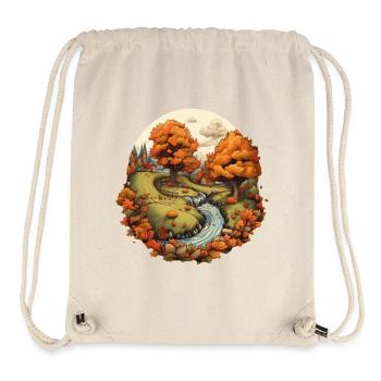 Herbstliche Landschaft - Stanley/Stella recycelter Gym Bag - Naturweiß - Vorne