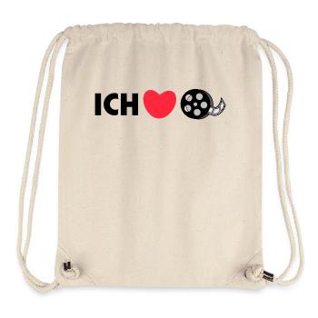 Movie Night Statement Heart I Love Movies Theater - Stanley/Stella Recycled Gym Bag - natural - Front