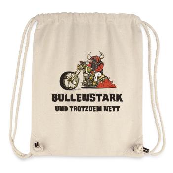 Motorrad Bullen Design - Stanley/Stella recycelter Gym Bag - Naturweiß - Vorne