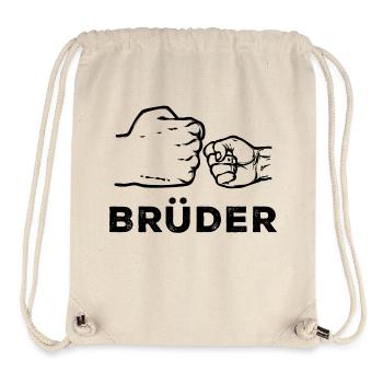 Bruderherz Großer Bruder Spruch Geschwister - Stanley/Stella recycelter Gym Bag - Naturweiß - Vorne