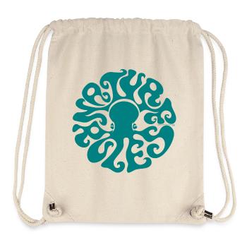 NATURE RULES! psychedelic octopus sixties türkis - Stanley/Stella recycelter Gym Bag - Naturweiß - Vorne