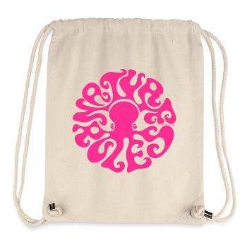 NATURE RULES! psychedelic octopus sixties magenta - Stanley/Stella recycelter Gym Bag - Naturweiß - Vorne