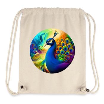 Pfau - Stanley/Stella recycelter Gym Bag - Naturweiß - Vorne