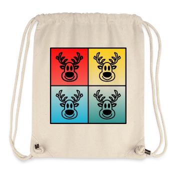 CHRISTMAS. MERRY CHRISTMAS. MERRY CHRISTMAS. NEW YEAR’S DAY - Stanley/Stella Recycled Gym Bag - natural - Front