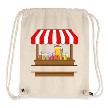 Marktstand mit Smoothies - Stanley/Stella recycelter Gym Bag - Naturweiß - Vorne