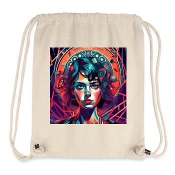 Psychedelic Lady - Stanley/Stella recycelter Gym Bag - Naturweiß - Vorne