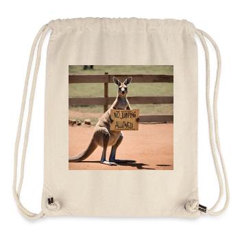 Kangaroo Meme Design - Printflow - Stanley/Stella Recycled Gym Bag - natural - Front