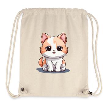 Katze - Kawaii Style - Stanley/Stella recycelter Gym Bag - Naturweiß - Vorne