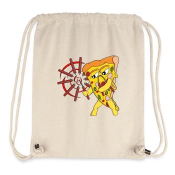 Lustige Martial-Arts-Pizza - Stanley/Stella recycelter Gym Bag - Naturweiß - Vorne
