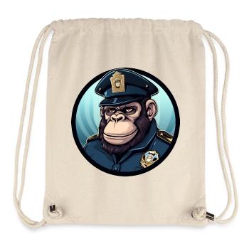 Police Gorilla - Stanley/Stella Recycled Gym Bag - natural - Front