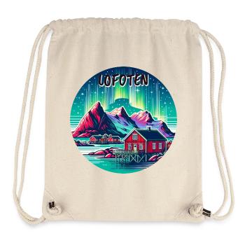 Lofoten Norwegen Nordlichter - Stanley/Stella recycelter Gym Bag - Naturweiß - Vorne