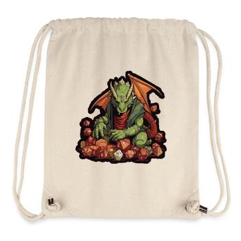 Dragon Guards D20 Cube – RPG fantastique - Sac à cordon recyclé Stanley/Stella - blanc naturel - Devant