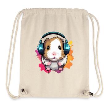 Hamster with headphones Dwarf Hamster Golden Hamster - Stanley/Stella Recycled Gym Bag - natural - Front