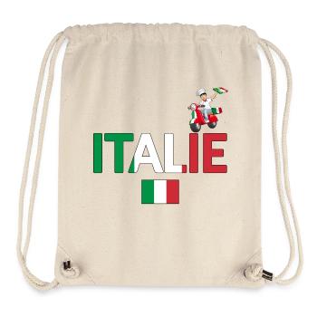 Italie - Sac à cordon recyclé Stanley/Stella - blanc naturel - Devant