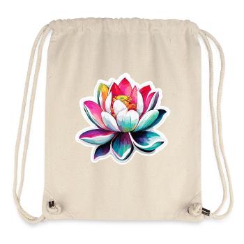 Lotusblüte / Seerose / Spiritualität / Blume - Stanley/Stella recycelter Gym Bag - Naturweiß - Vorne