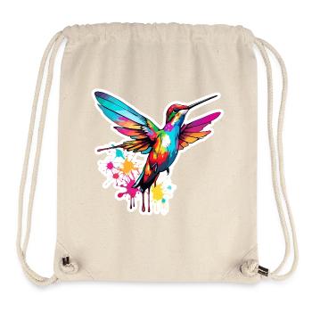 Hummingbird / Bird / Animal / Flying / Wings / Feathers - Stanley/Stella Recycled Gym Bag - natural - Front