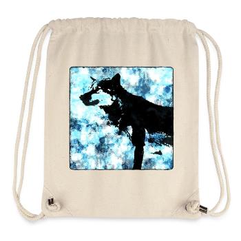 Silhouette de loup Aquarelles - Sac à cordon recyclé Stanley/Stella - blanc naturel - Devant