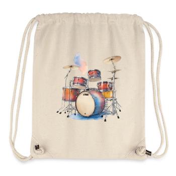 Schlagzeug Illustration - Stanley/Stella recycelter Gym Bag - Naturweiß - Vorne